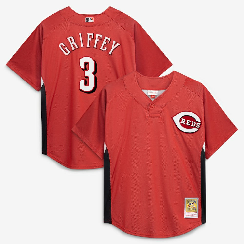 Ken Griffey Jr. Cincinnati Reds Authentic Batting Practice Jersey - Red | Mitchell & Ness
