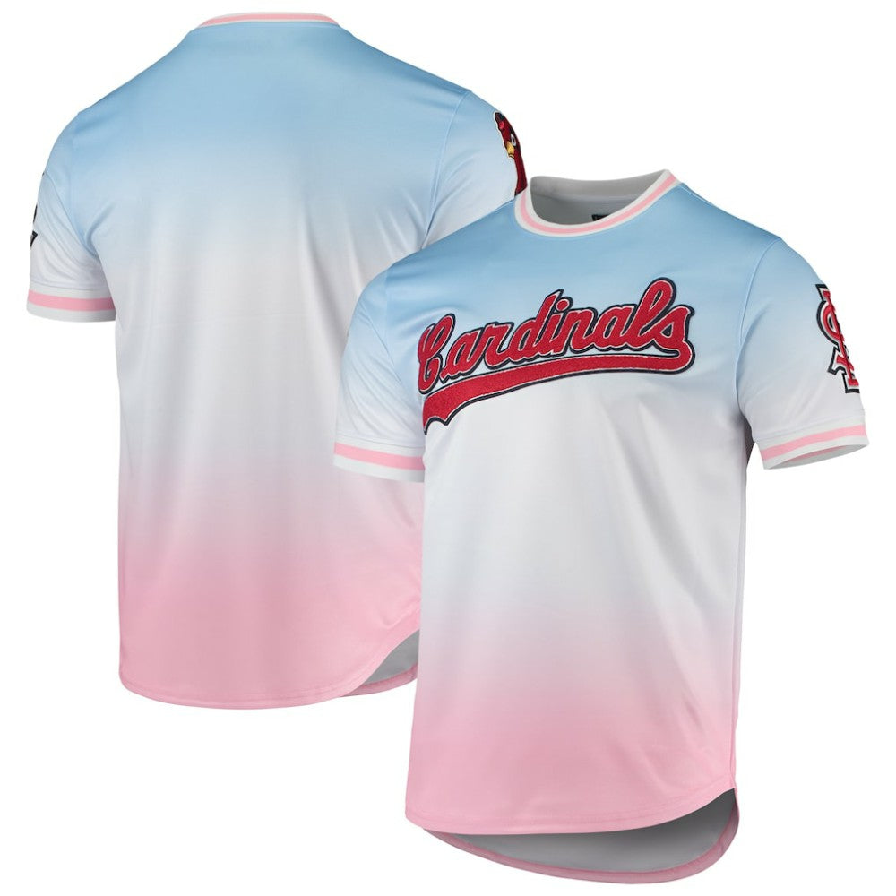 St. Louis Cardinals Pro Standard Ombre T-Shirt - Blue/Pink