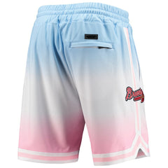 Atlanta Braves Pro Standard Team Logo Pro Ombre Shorts - Blue/Pink