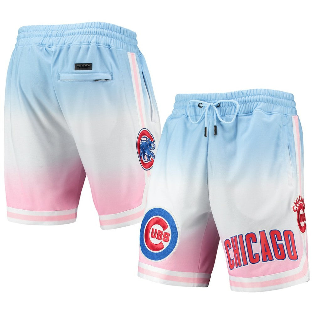 Chicago Cubs Pro Standard Team Logo Pro Ombre Shorts - Blue/Pink