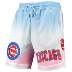 Chicago Cubs Pro Standard Team Logo Pro Ombre Shorts - Blue/Pink