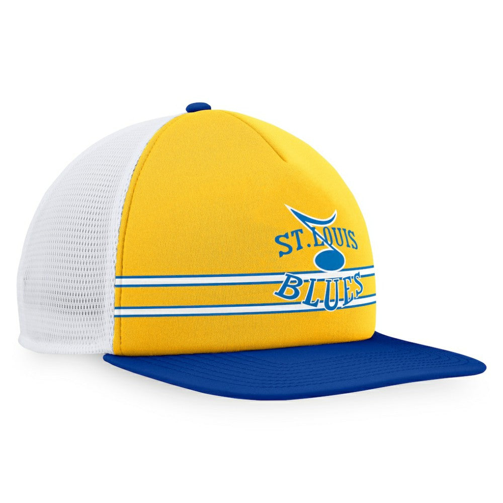 St. Louis Blues Fanatics Special Edition 2.0 Trucker Snapback Adjustable Hat Gold/Blue