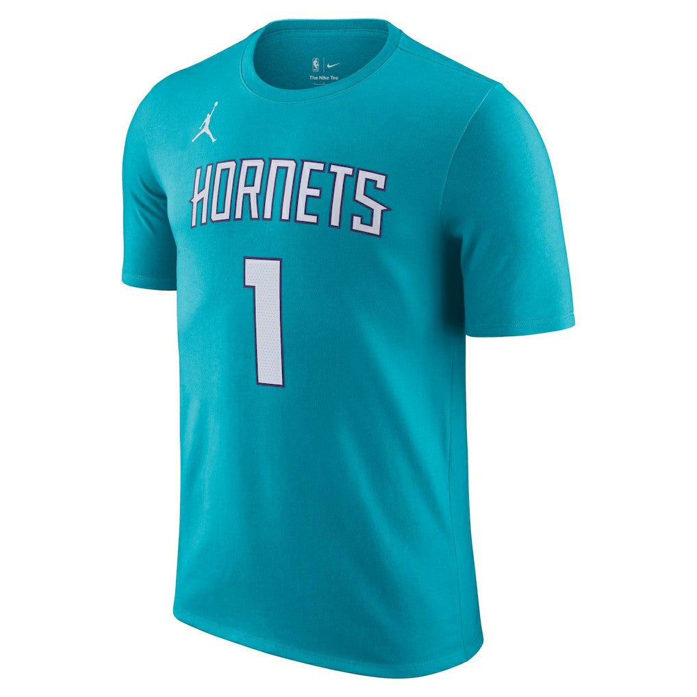 LaMelo Ball Charlotte Hornets Icon 2022/23 Name & Number T-Shirt - Teal | Nike shop