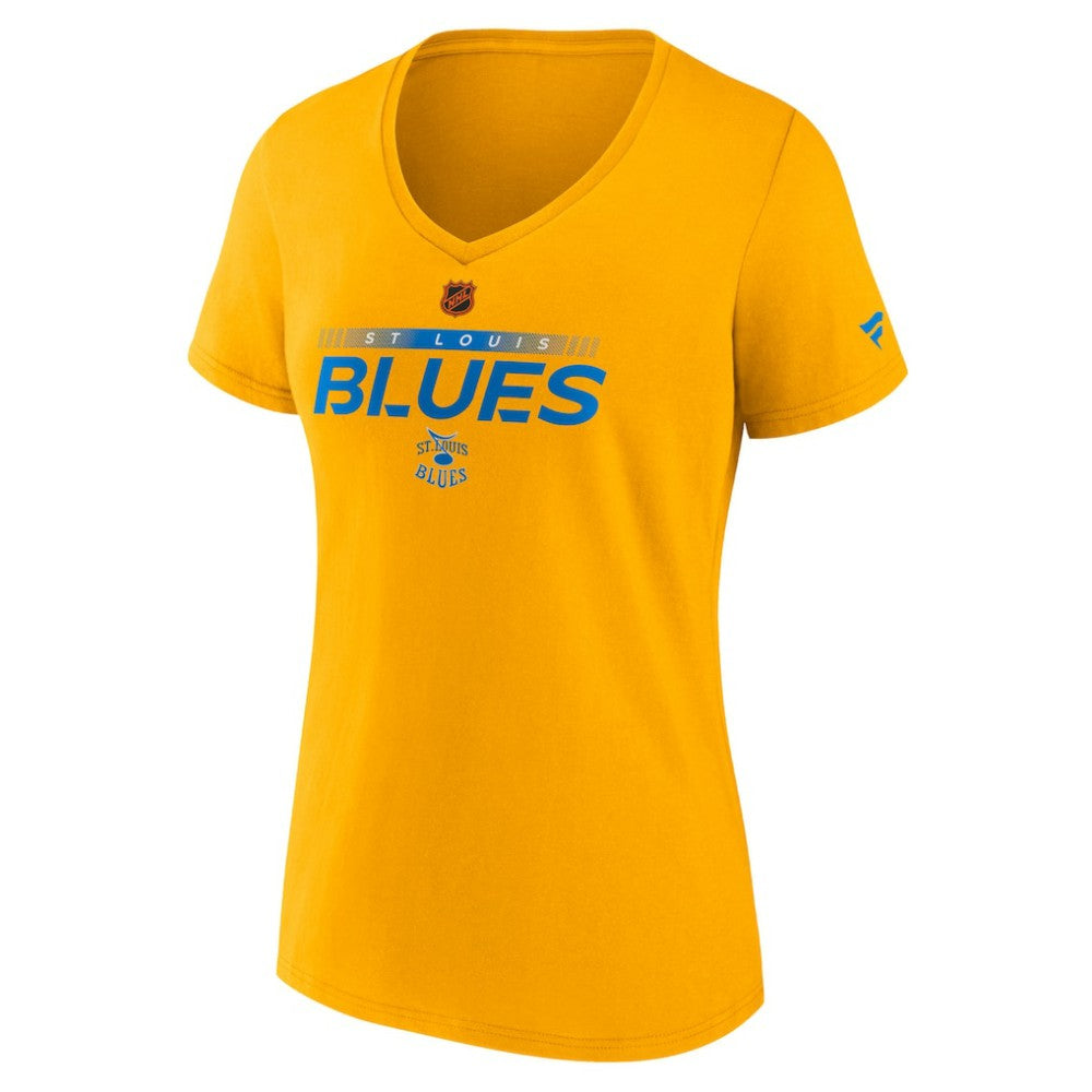 St. Louis Blues Fanatics Women's Special Edition V-Neck T-Shirt Gold