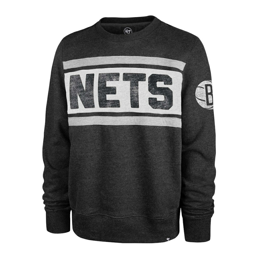 Brooklyn Nets '47 Tribeca Emerson Pullover Sweatshirt - Heather Black | 47 brand outlet