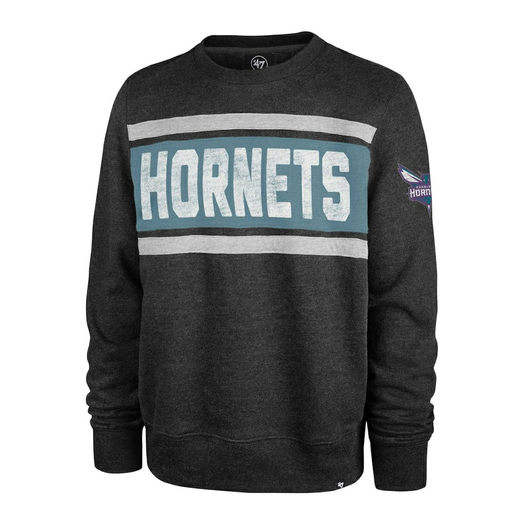 Charlotte Hornets '47 Tribeca Emerson Pullover Sweatshirt - Heather Black | 47 brand outlet