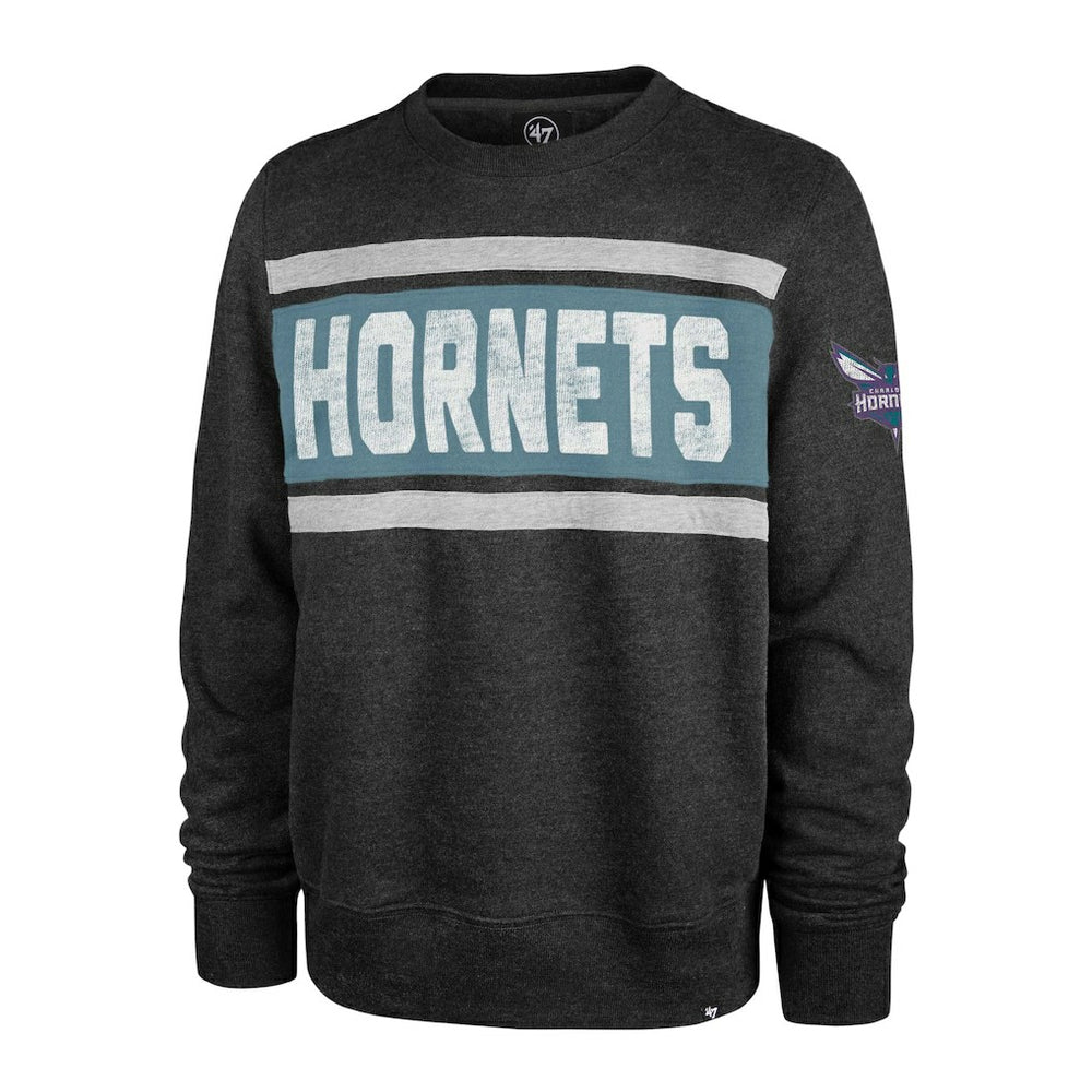 Charlotte Hornets '47 Tribeca Emerson Pullover Sweatshirt - Heather Black | 47 brand outlet