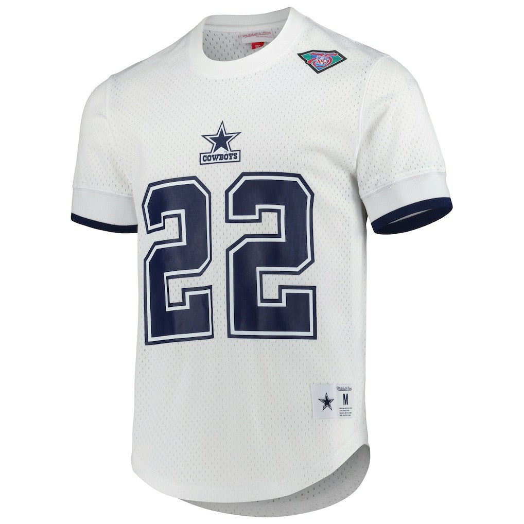 Emmitt Smith Dallas Cowboys Retired Player Name & Number Mesh Top - White cheap