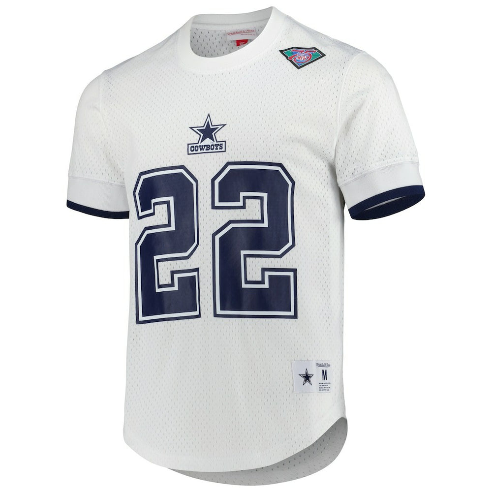Emmitt Smith Dallas Cowboys Retired Player Name & Number Mesh Top - White cheap