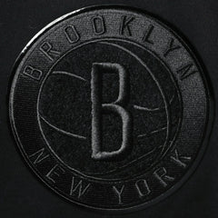 Brooklyn Nets Pro Standard Triple Black Gloss Logo Shorts for sale