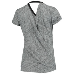 Colorado Rockies Touch Women's Hail Mary Back Wrap Space-Dye V-Neck T-Shirt - Black