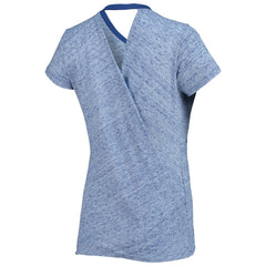 Kansas City Royals Touch Women's Hail Mary Back Wrap Space-Dye V-Neck T-Shirt - Royal