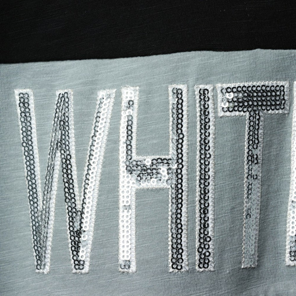 Chicago White Sox Touch Women's Lead Off Notch Neck T-Shirt - Black/Silver