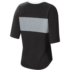 Chicago White Sox Touch Women's Lead Off Notch Neck T-Shirt - Black/Silver