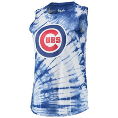 Chicago Cubs Touch Women's Money Ball Tie-Dye Tank Top - Royal