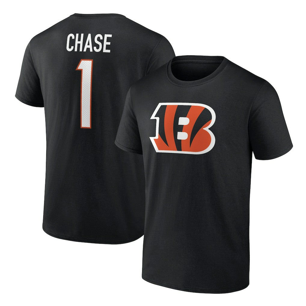 Ja'Marr Chase Cincinnati Bengals Player Icon Name & Number T-Shirt - Black outlet