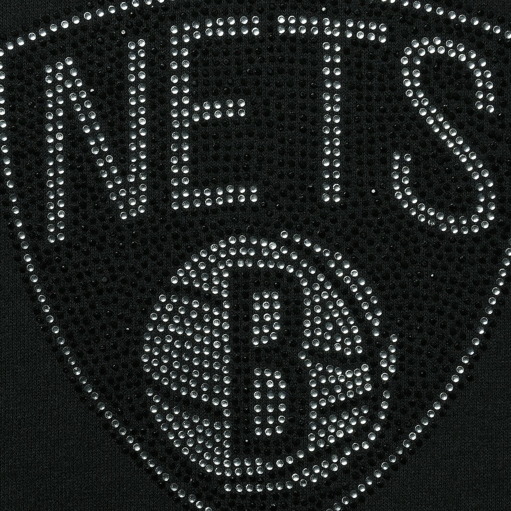 Brooklyn Nets DKNY Sport Women's Carrie Rhinestone Pullover Sweatshirt - Black outlet