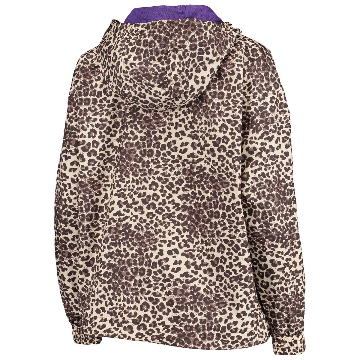Los Angeles Lakers DKNY Sport Women's Gabriella Windbreaker Half-Zip Hoodie - Leopard sale