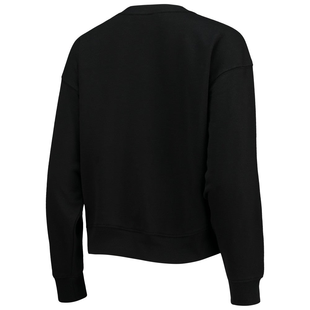 Miami Marlins DKNY Sport Women's Carrie Pullover Sweatshirt - Black