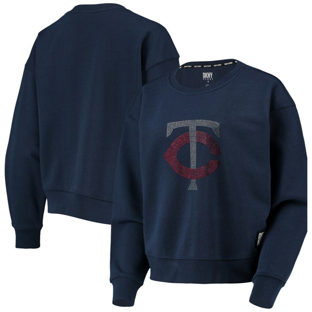 Minnesota Twins DKNY Sport Women's Carrie Pullover Sweatshirt - Navy