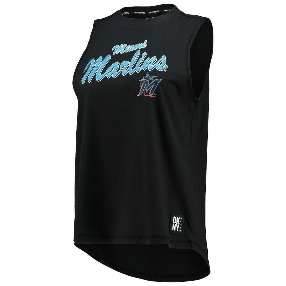 Miami Marlins DKNY Sport Women's Marcie Tank Top - Black