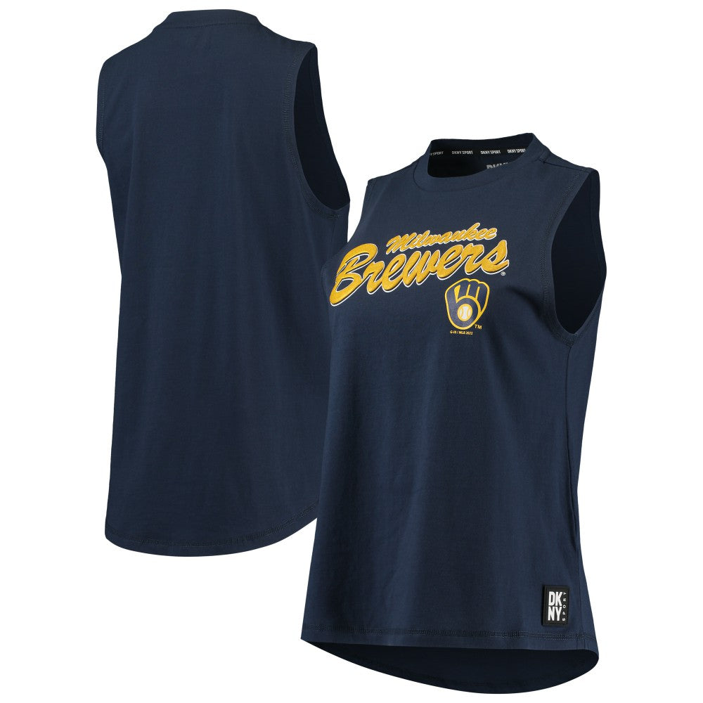 Milwaukee Brewers DKNY Sport Women's Marcie Tank Top - Navy