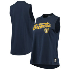 Milwaukee Brewers DKNY Sport Women's Marcie Tank Top - Navy