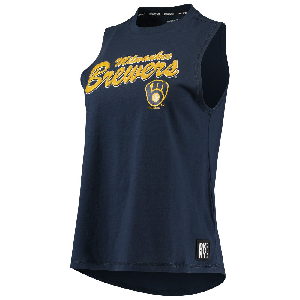 Milwaukee Brewers DKNY Sport Women's Marcie Tank Top - Navy