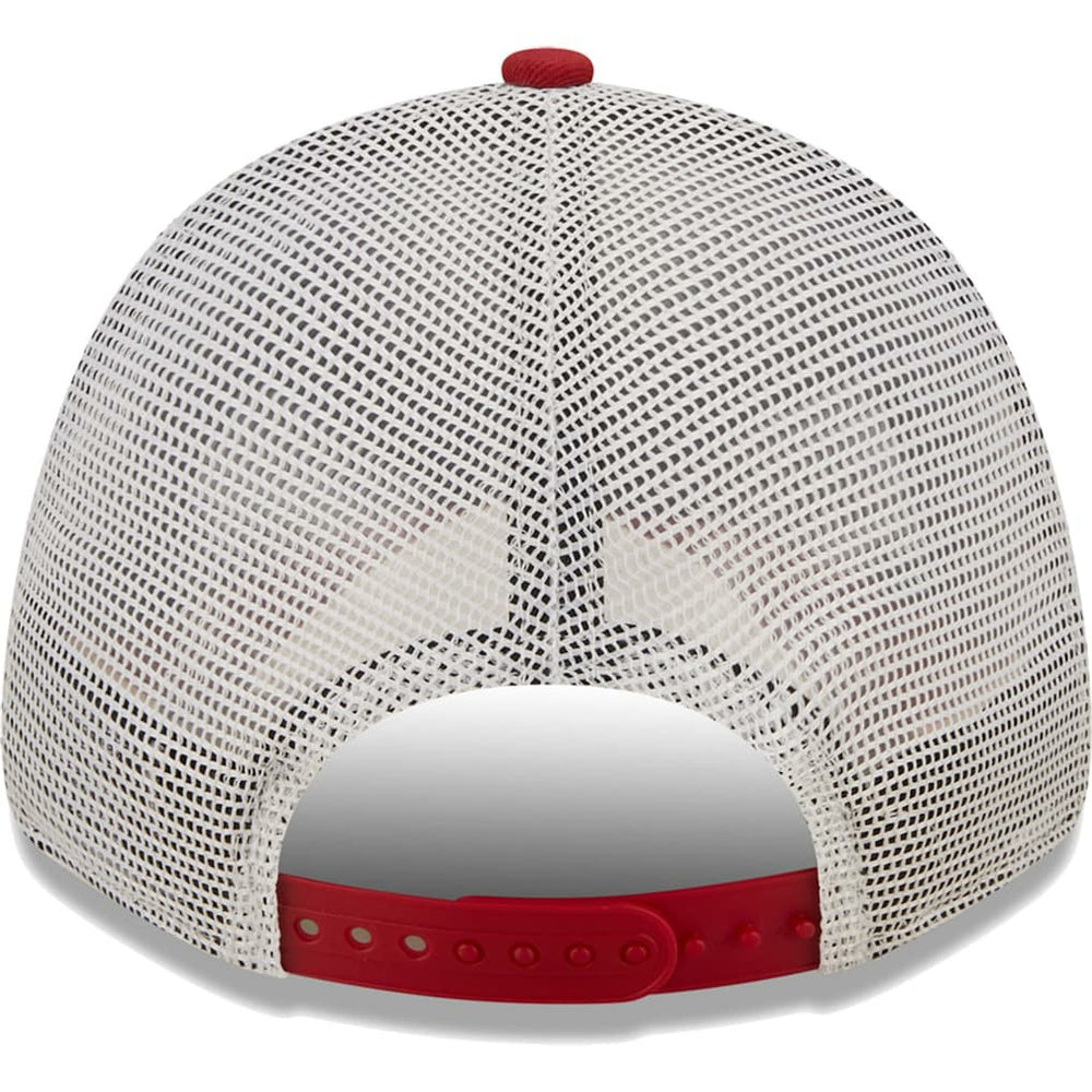 Arizona Cardinals New Era Logo Patch Trucker 9FORTY Snapback Hat - Cardinal/White outlet