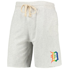 Detroit Tigers Concepts Sport Mainstream Logo Terry Tri-Blend Shorts - Oatmeal