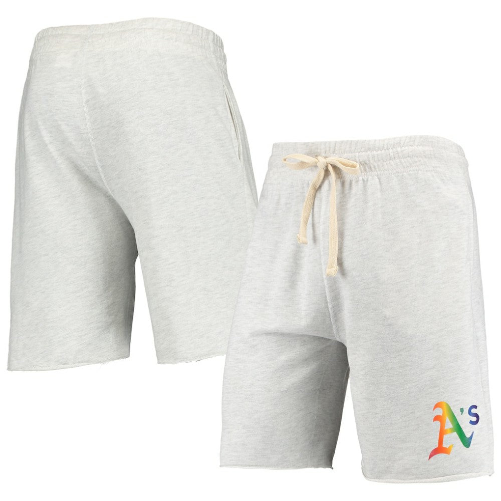 Athletics Concepts Sport Mainstream Logo Terry Tri-Blend Shorts - Oatmeal