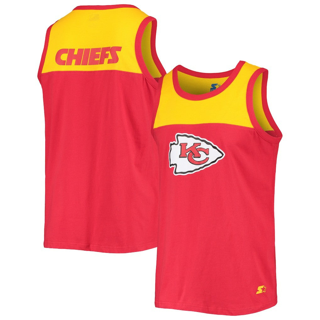Kansas City Chiefs Starter Team Touchdown Fashion Tank Top - Red/Gold for sale