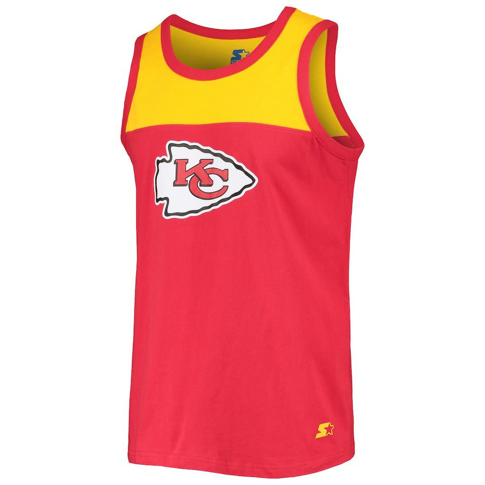 Kansas City Chiefs Starter Team Touchdown Fashion Tank Top - Red/Gold for sale