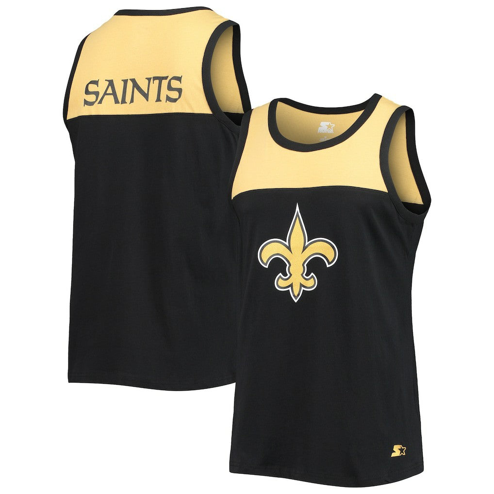 New Orleans Saints Starter Team Touchdown Fashion Tank Top - Black/Gold on sale