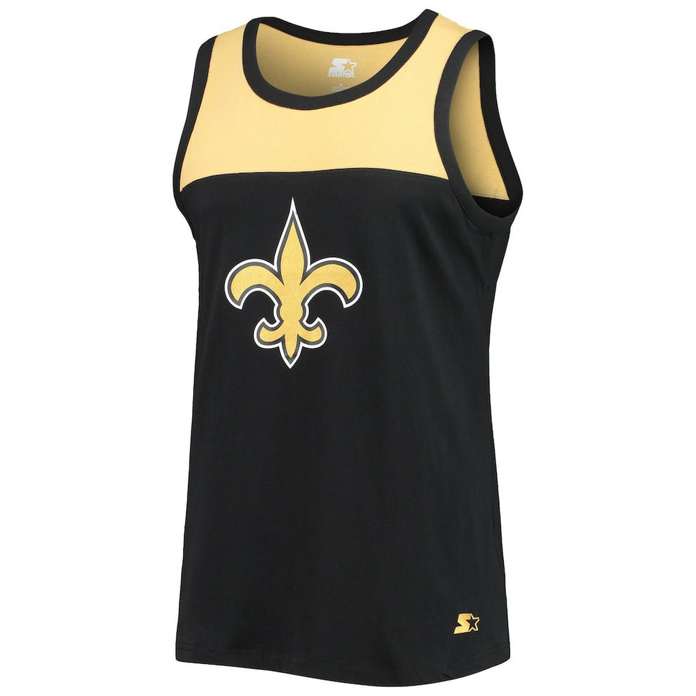 New Orleans Saints Starter Team Touchdown Fashion Tank Top - Black/Gold on sale