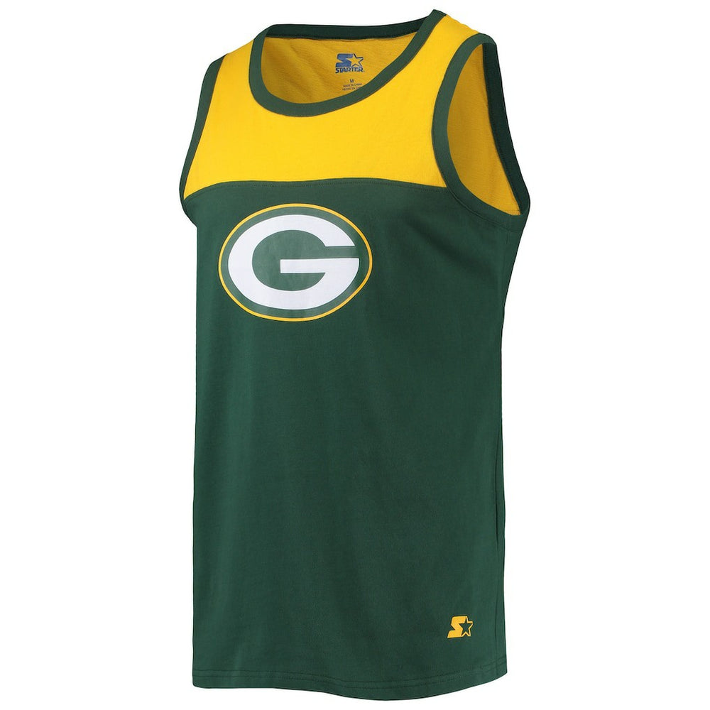 Green Bay Packers Starter Team Touchdown Fashion Tank Top - Green/Gold for sale
