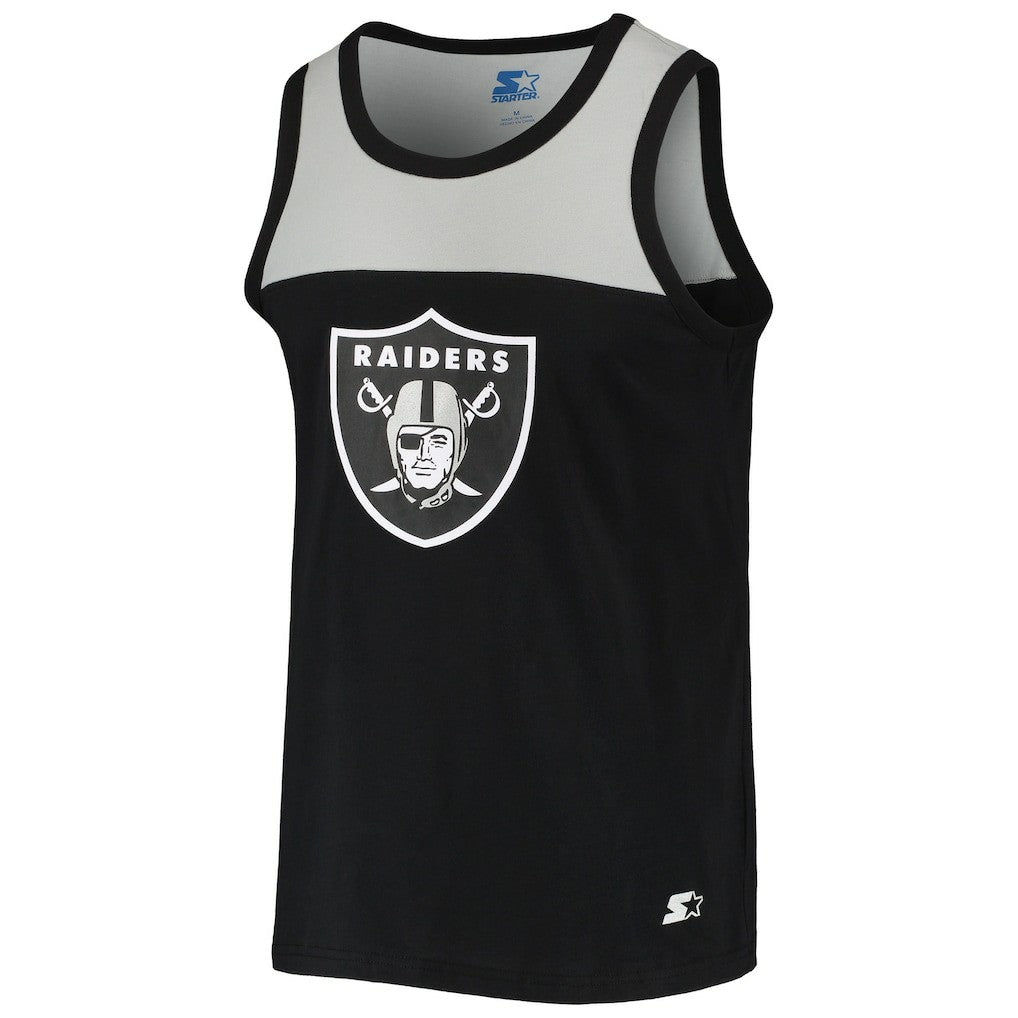 Las Vegas Raiders Starter Team Touchdown Fashion Tank Top - Black/Silver discount
