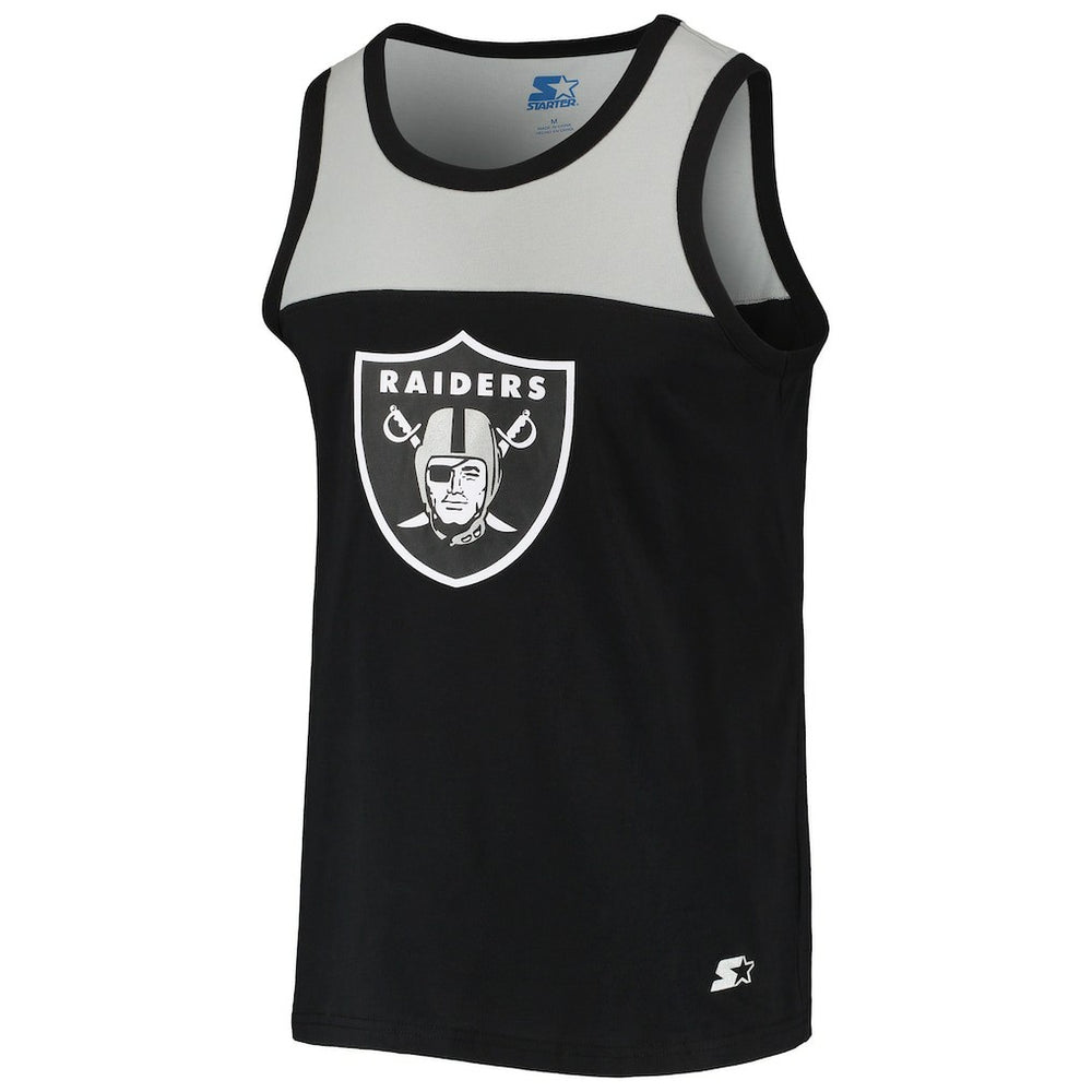 Las Vegas Raiders Starter Team Touchdown Fashion Tank Top - Black/Silver discount
