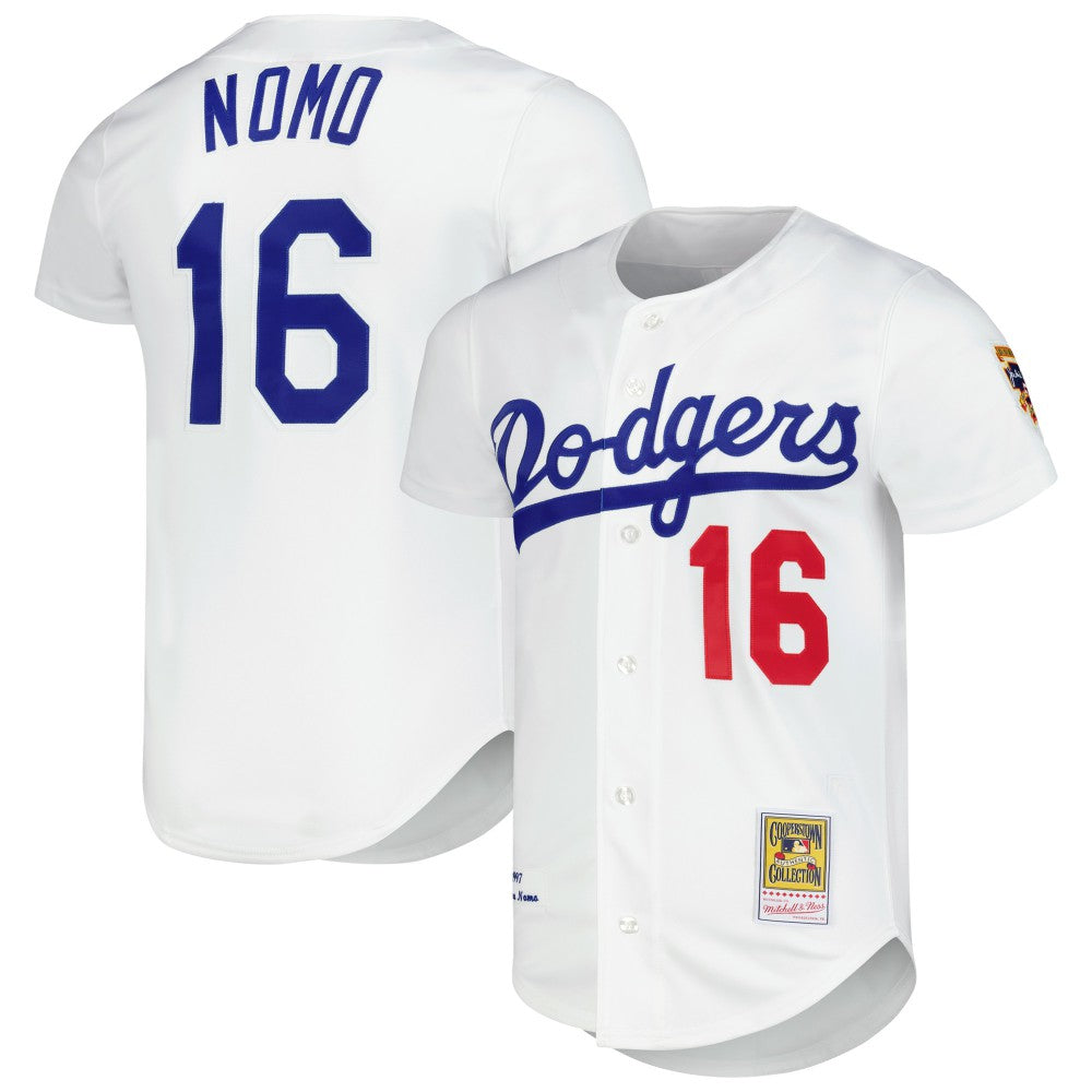 Hideo Nomo Los Angeles Dodgers Cooperstown Collection Authentic Jersey - White | Mitchell & Ness