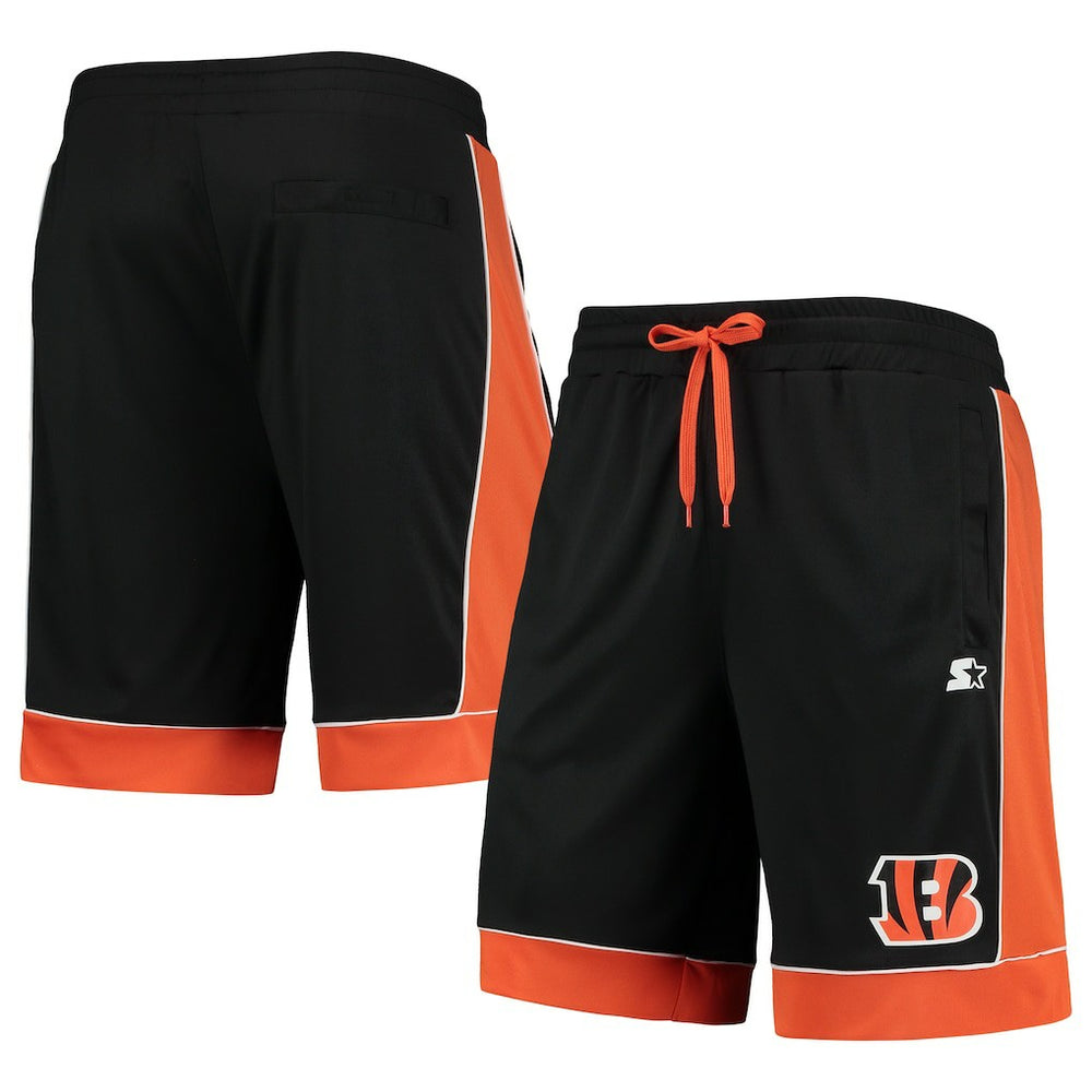 Cincinnati Bengals Starter Fan Favorite Fashion Shorts - Black/Orange on sale