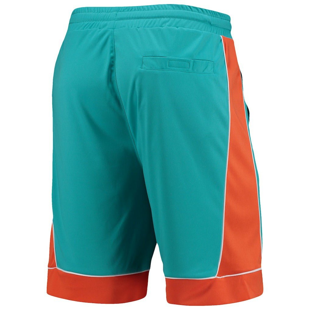 Miami Dolphins Starter Fan Favorite Fashion Shorts - Aqua/Orange for sale