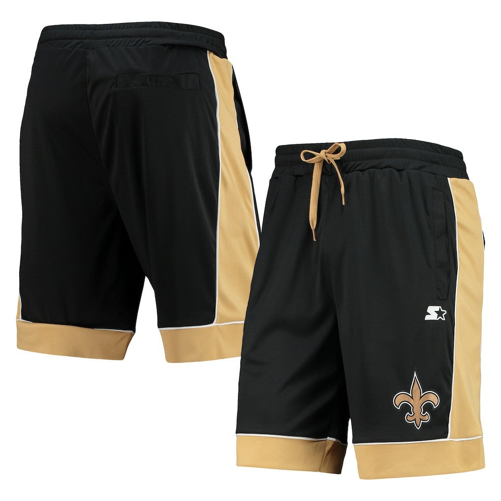 New Orleans Saints Starter Fan Favorite Fashion Shorts - Black/Gold cheap