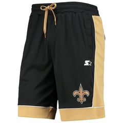 New Orleans Saints Starter Fan Favorite Fashion Shorts - Black/Gold cheap