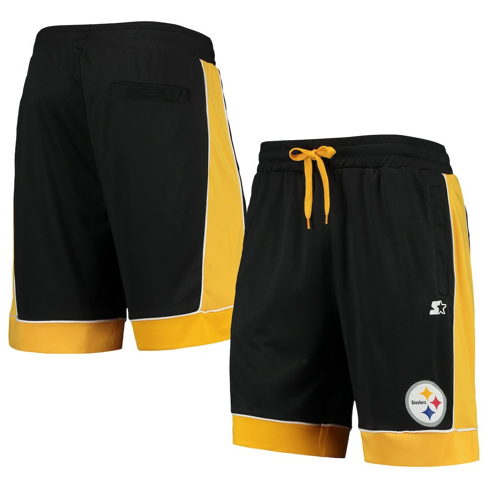 Pittsburgh Steelers Starter Fan Favorite Fashion Shorts - Black/Gold discount