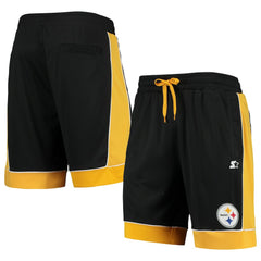 Pittsburgh Steelers Starter Fan Favorite Fashion Shorts - Black/Gold discount