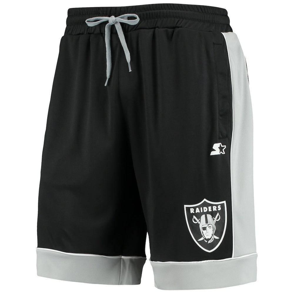 Las Vegas Raiders Starter Fan Favorite Fashion Shorts - Black/Silver for sale
