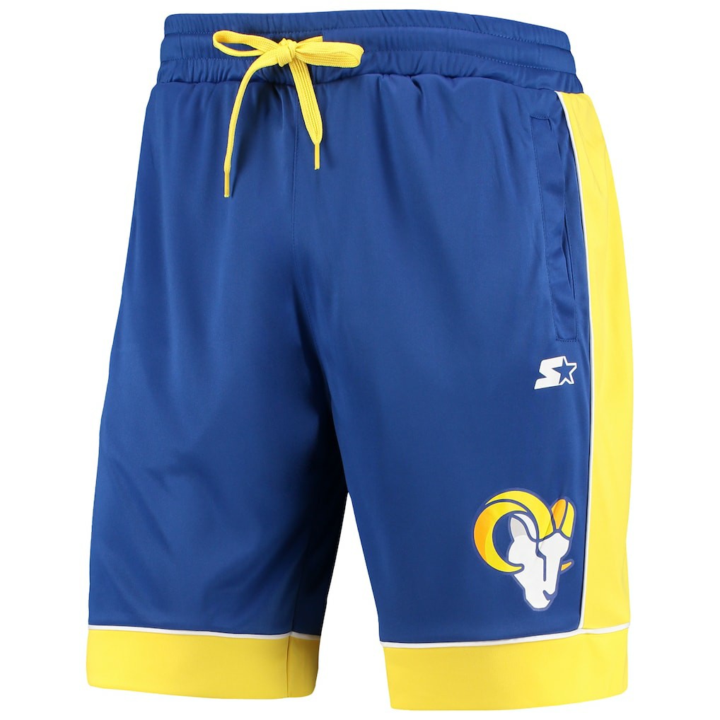Los Angeles Rams Starter Fan Favorite Fashion Shorts - Royal/Gold discount