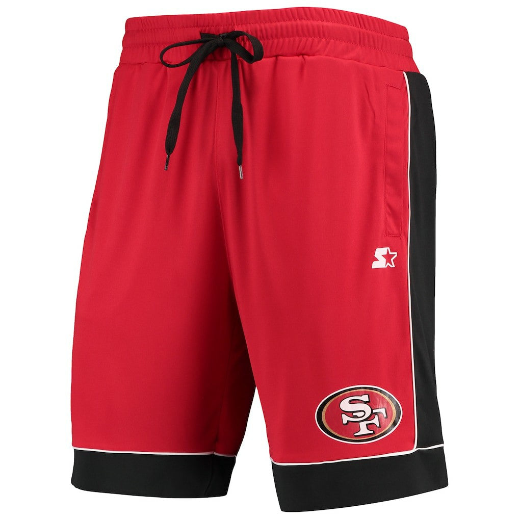 San Francisco 49ers Starter Fan Favorite Fashion Shorts - Scarlet/Black cheap