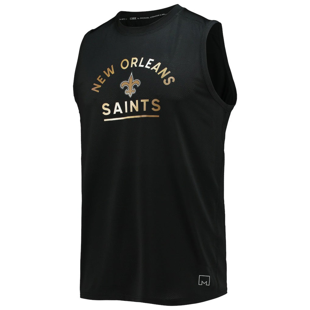 New Orleans Saints MSX by Michael Strahan Rebound Tank Top - Black for sale