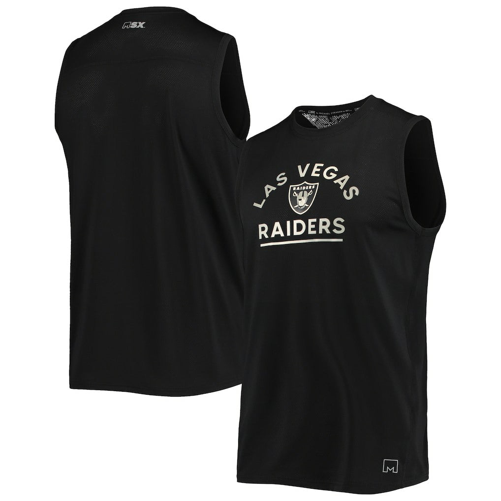 Las Vegas Raiders MSX by Michael Strahan Rebound Tank Top - Black for sale
